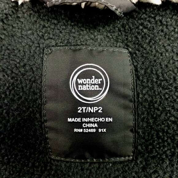 Wonder Nation Clear Ocean Ombre Zip Front Hooded Bubble Coat Toddler Boy 2T EUC - Picture 10 of 14